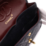 Chanel Classic Double Flap Bag Small Lammleder Dunkelblau 24k GHW
