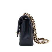 Chanel Classic Double Flap Bag Small Lammleder Dunkelblau 24k GHW