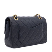 Chanel Classic Double Flap Bag Small Lammleder Dunkelblau 24k GHW