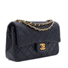Chanel Classic Double Flap Bag Small Lammleder Dunkelblau 24k GHW