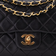 Chanel Classic Double Flap Bag Small Lammleder Schwarz 24k GHW