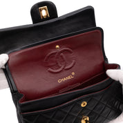 Chanel Classic Double Flap Bag Small Lammleder Schwarz 24k GHW