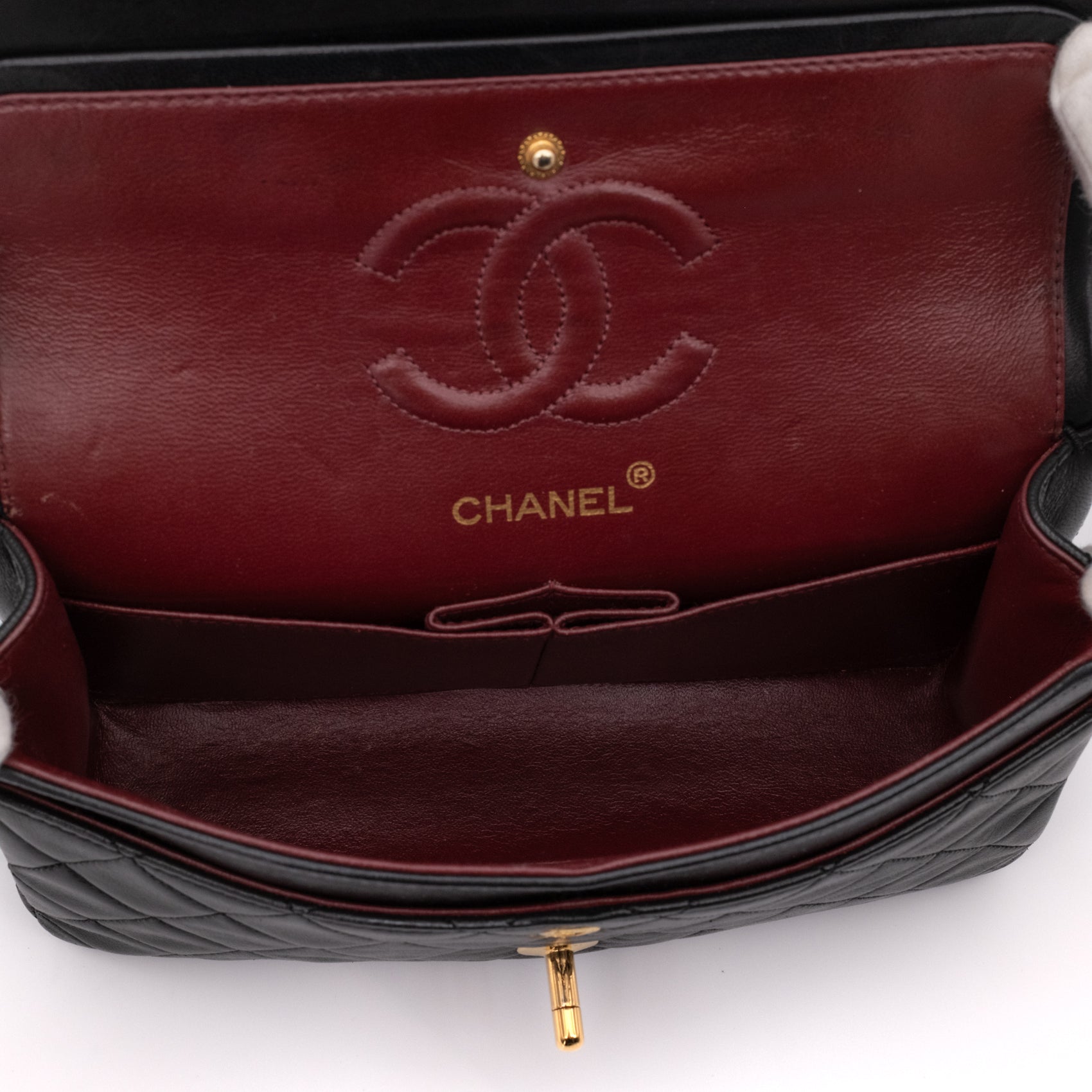 Chanel Classic Double Flap Bag Small Lammleder Schwarz 24k GHW