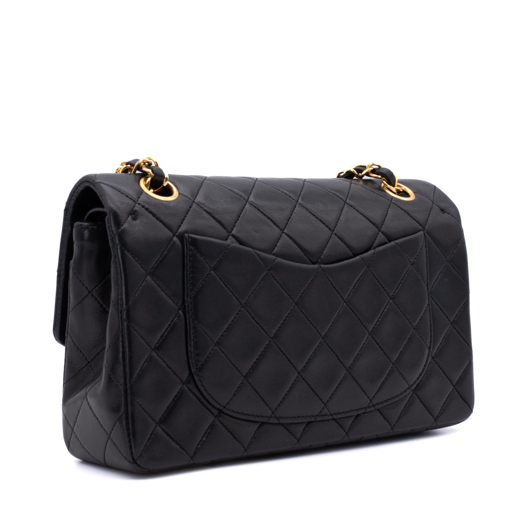 Chanel Classic Double Flap Bag Small Lammleder Schwarz 24k GHW