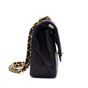 Chanel Classic Double Flap Bag Small Lammleder Schwarz 24k GHW