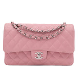 Chanel Classic Double Flap Bag Medium Caviar Sakura Pink SHW