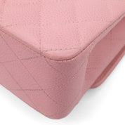 Chanel Classic Double Flap Bag Medium Caviar Sakura Pink SHW