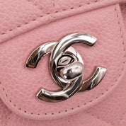 Chanel Classic Double Flap Bag Medium Caviar Sakura Pink SHW