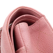 Chanel Classic Double Flap Bag Medium Caviar Sakura Pink SHW