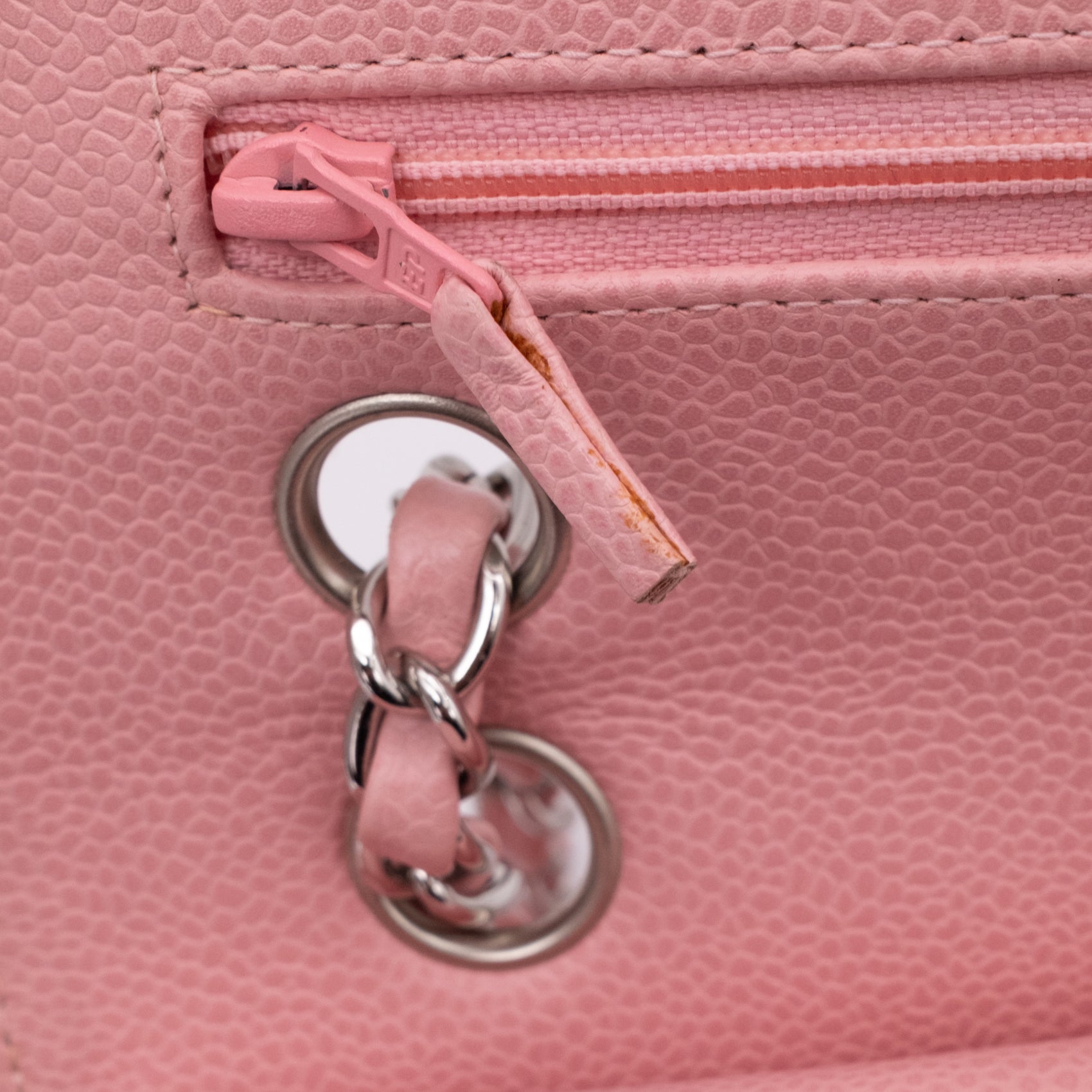 Chanel Classic Double Flap Bag Medium Caviar Sakura Pink SHW