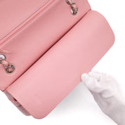 Chanel Classic Double Flap Bag Medium Caviar Sakura Pink SHW