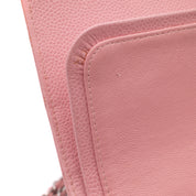 Chanel Classic Double Flap Bag Medium Caviar Sakura Pink SHW