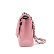 Chanel Classic Double Flap Bag Medium Caviar Sakura Pink SHW