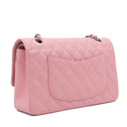 Chanel Classic Double Flap Bag Medium Caviar Sakura Pink SHW