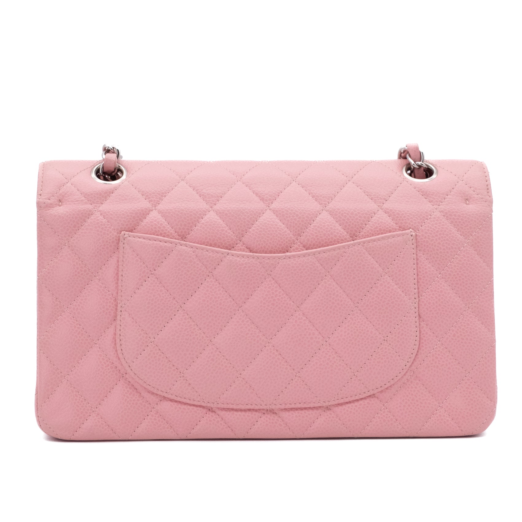 Chanel Classic Double Flap Bag Medium Caviar Sakura Pink SHW