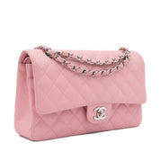 Chanel Classic Double Flap Bag Medium Caviar Sakura Pink SHW