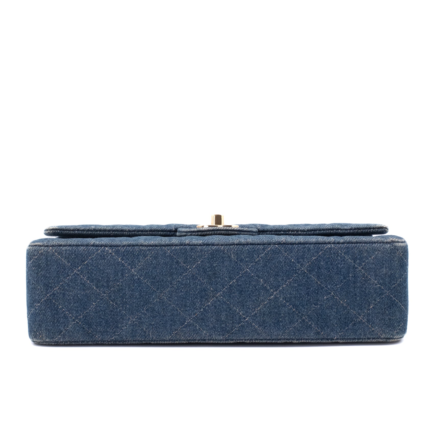 Chanel Classic Double Flap Medium Denim Jeans Blau 24k GHW