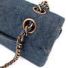 Chanel Classic Double Flap Medium Denim Jeans Blau 24k GHW
