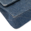 Chanel Classic Double Flap Medium Denim Jeans Blau 24k GHW