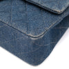 Chanel Classic Double Flap Medium Denim Jeans Blau 24k GHW