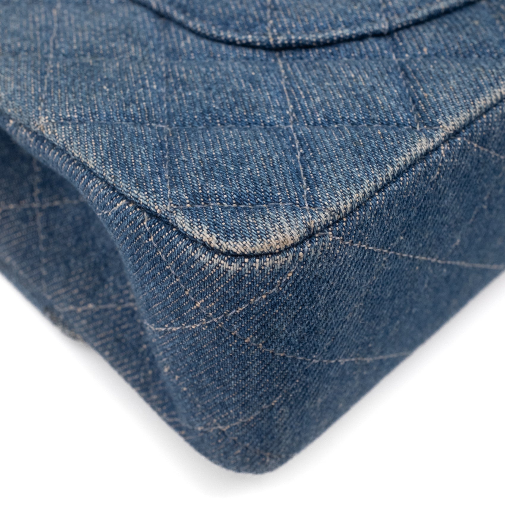 Chanel Classic Double Flap Medium Denim Jeans Blau 24k GHW