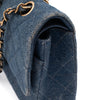 Chanel Classic Double Flap Medium Denim Jeans Blau 24k GHW
