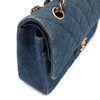 Chanel Classic Double Flap Medium Denim Jeans Blau 24k GHW