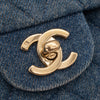 Chanel Classic Double Flap Medium Denim Jeans Blau 24k GHW