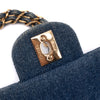 Chanel Classic Double Flap Medium Denim Jeans Blau 24k GHW