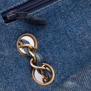 Chanel Classic Double Flap Medium Denim Jeans Blau 24k GHW