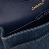 Chanel Classic Double Flap Medium Denim Jeans Blau 24k GHW
