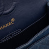Chanel Classic Double Flap Medium Denim Jeans Blau 24k GHW