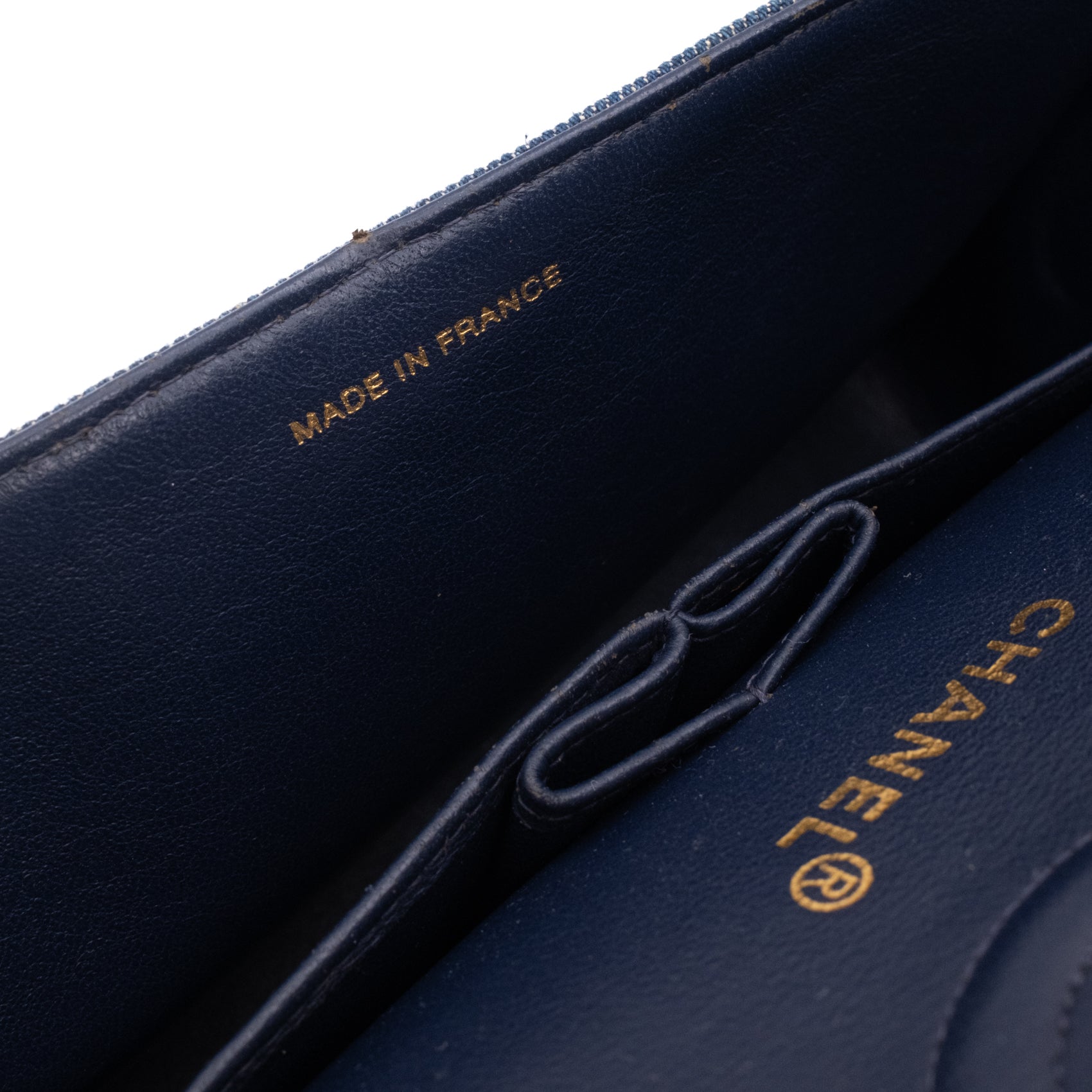 Chanel Classic Double Flap Medium Denim Jeans Blau 24k GHW