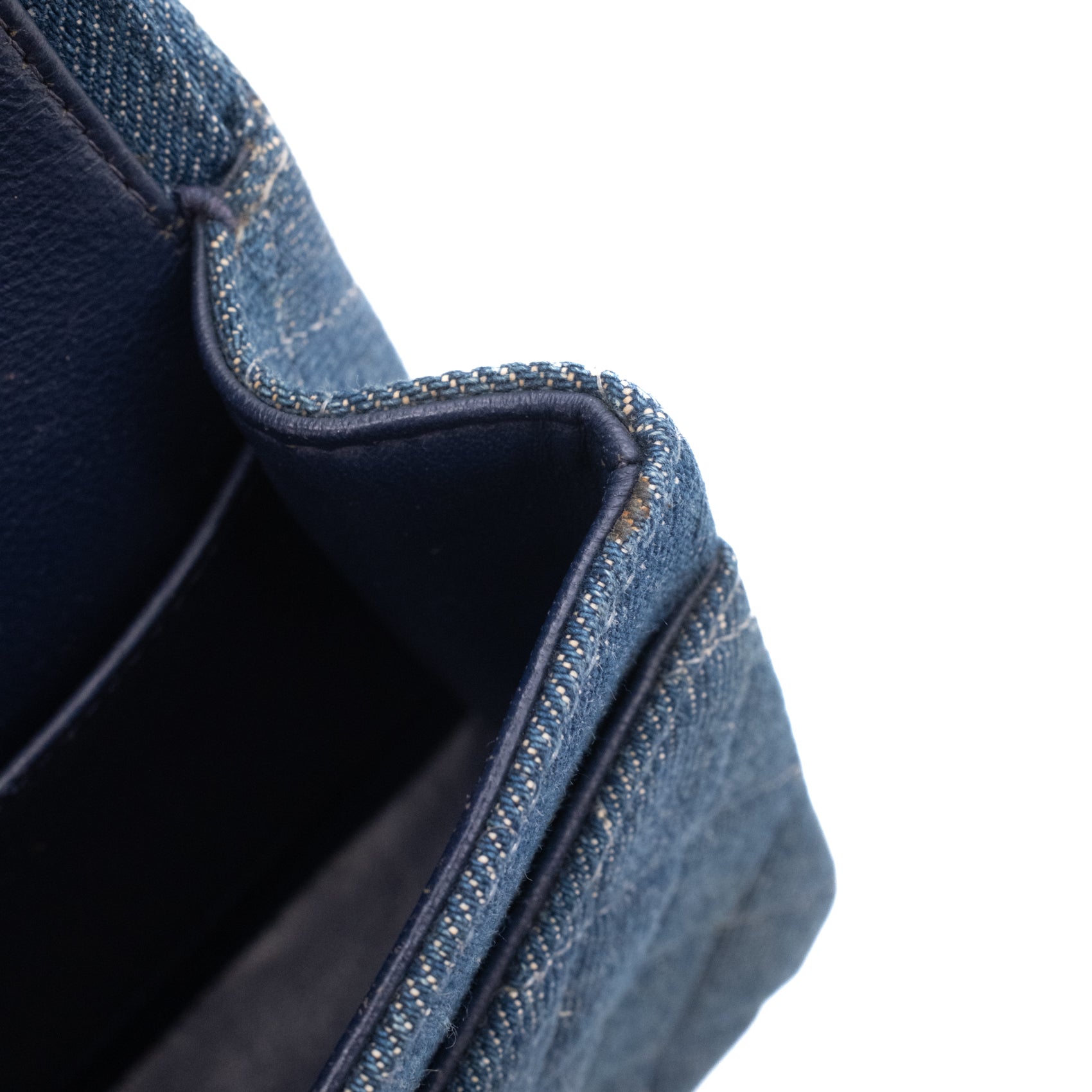 Chanel Classic Double Flap Medium Denim Jeans Blau 24k GHW