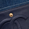 Chanel Classic Double Flap Medium Denim Jeans Blau 24k GHW