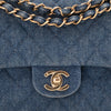 Chanel Classic Double Flap Medium Denim Jeans Blau 24k GHW