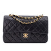 Chanel Classic Double Flap Bag Medium Lammleder Schwarz 24k GHW