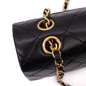 Chanel Classic Double Flap Bag Medium Lammleder Schwarz 24k GHW