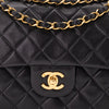 Chanel Classic Double Flap Bag Medium Lammleder Schwarz 24k GHW