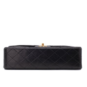 Chanel Classic Double Flap Bag Medium Lammleder Schwarz 24k GHW