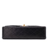 Chanel Classic Double Flap Bag Medium Lammleder Schwarz 24k GHW