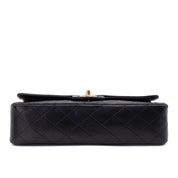 Chanel Classic Double Flap Medium Lammleder Schwarz 24k GHW