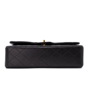 Chanel Classic Double Flap Medium Lammleder Schwarz 24k GHW