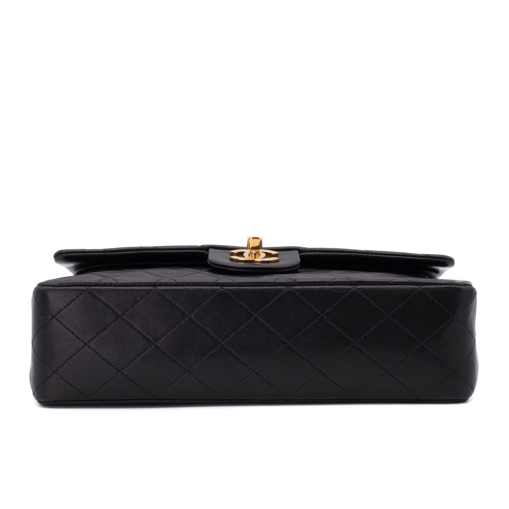 Chanel Classic Double Flap Medium Lammleder Schwarz 24k GHW