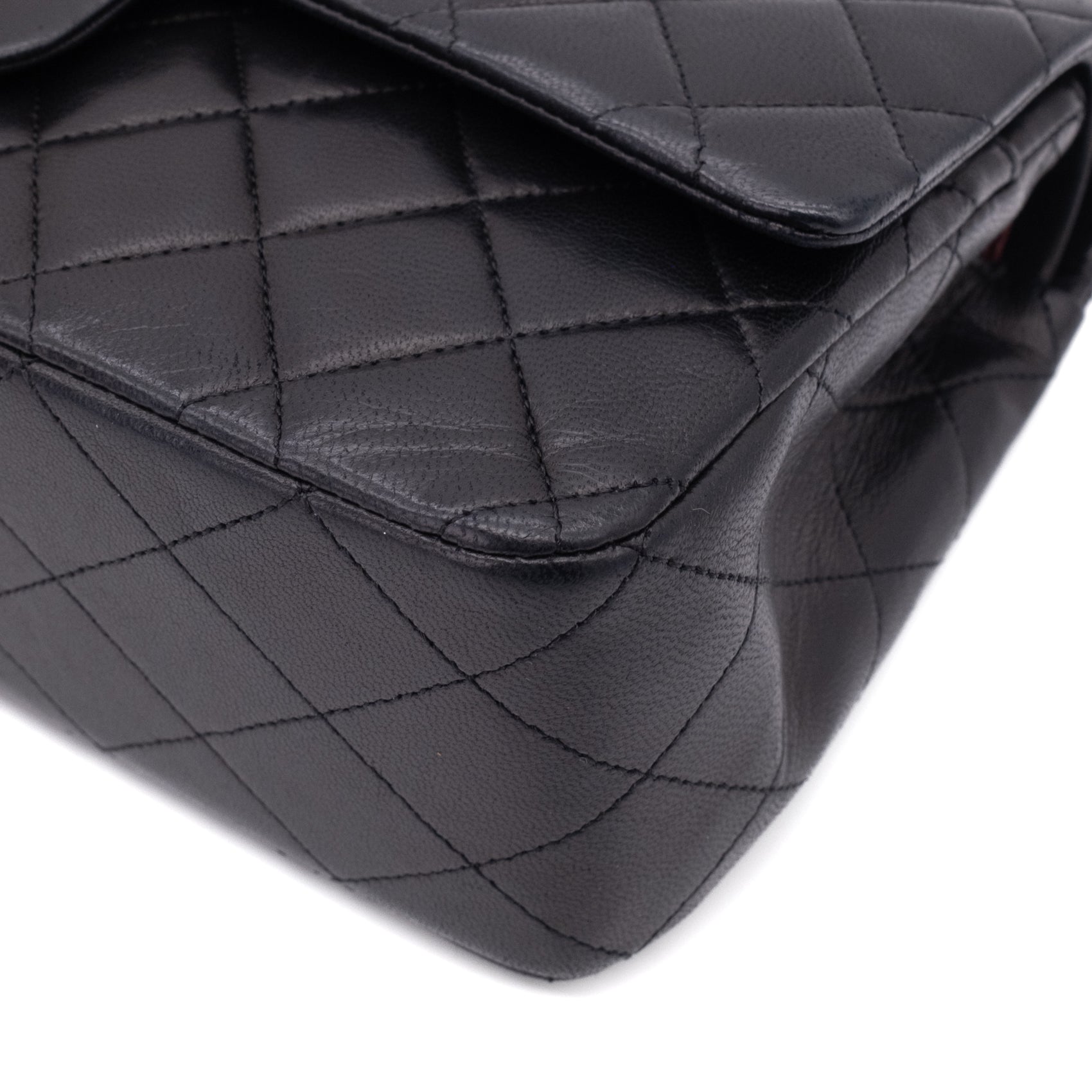 Chanel Classic Double Flap Bag Medium Lammleder Schwarz 24k GHW