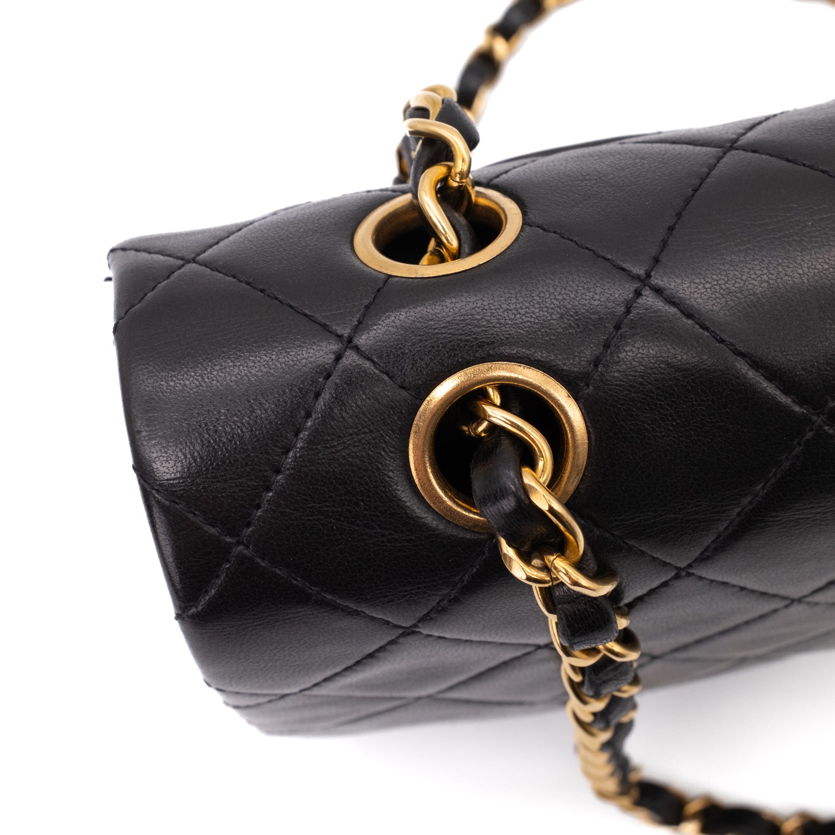 Chanel Classic Double Flap Bag Medium Lammleder Schwarz 24k GHW