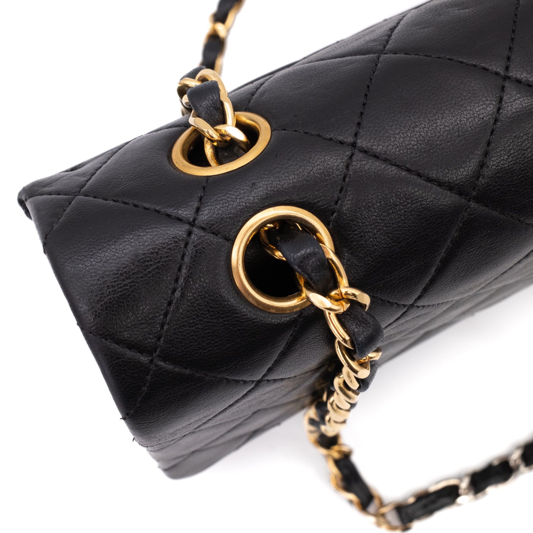 Chanel Classic Double Flap Medium Lammleder Schwarz 24k GHW