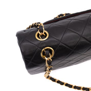 Chanel Classic Double Flap Medium Lammleder Schwarz 24k GHW