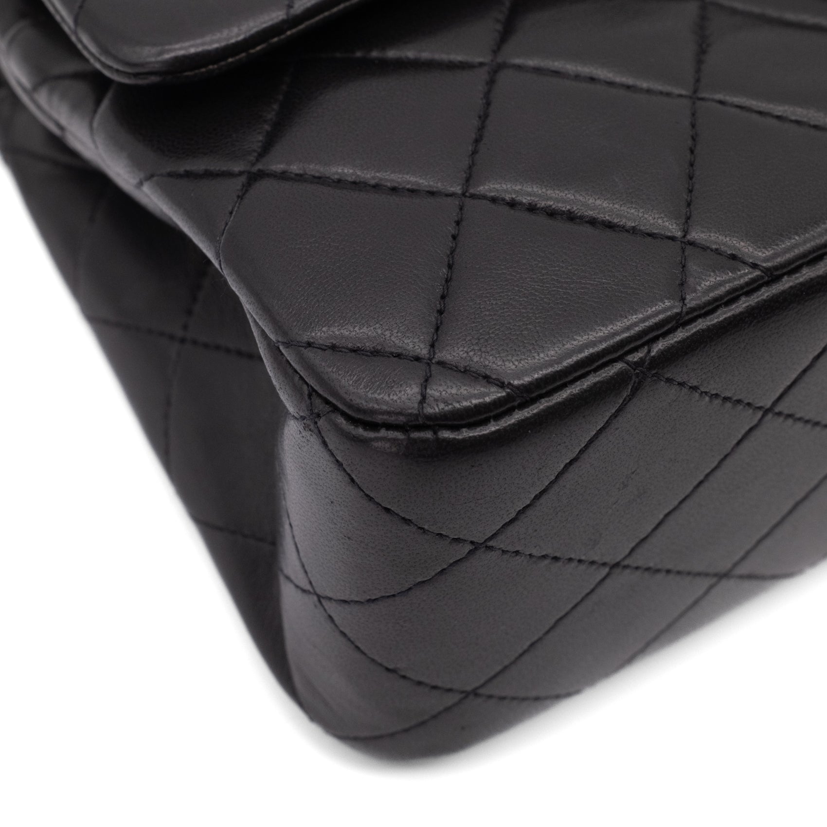 Chanel Classic Double Flap Bag Medium Lammleder Schwarz 24k GHW