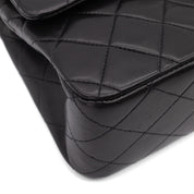 Chanel Classic Double Flap Bag Medium Lammleder Schwarz 24k GHW